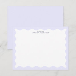 Pastel Lavendel Golf Kader Notitiekaart Kaart