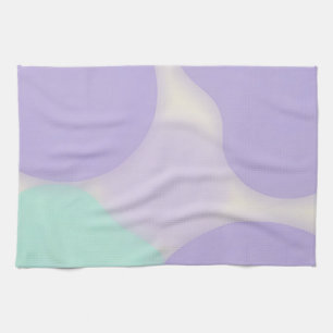 Pastel Lavendel Klodder Organisch Abstract Theedoek