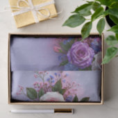 Pastel Lavendel Roos Boeket Decoupage Tissuepapier (Geschenk)