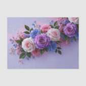 Pastel Lavendel Roos Boeket Decoupage Tissuepapier (Voorkant)
