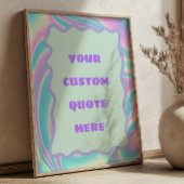 Pastel Lavendel, Roze & Blauwe Aangepaste Citaat Poster