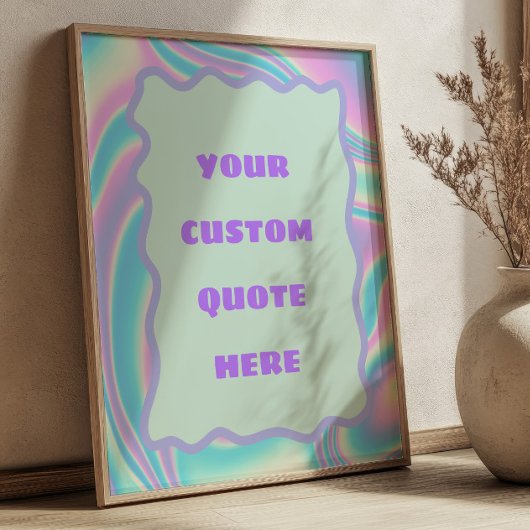 Pastel Lavendel, Roze & Blauwe Aangepaste Citaat Poster