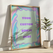 Pastel Lavendel, Roze & Blauwe Aangepaste Citaat Poster