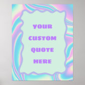 Pastel Lavendel, Roze & Blauwe Aangepaste Citaat Poster (Voorkant)