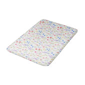 Pastel Lavendel Roze Blauwe Zalm Wilde Bloem Badmat (Gekanteld)