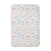 Pastel Lavendel Roze Blauwe Zalm Wilde Bloem Badmat (Voorkant Verticaal)