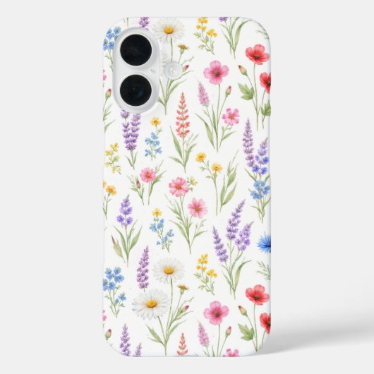 Pastel Lavendel Roze Wilde Bloemen Case-Mate iPhone Case (Achterkant)