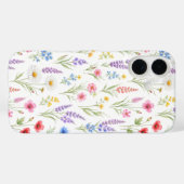 Pastel Lavendel Roze Wilde Bloemen Case-Mate iPhone Case (Achterkant (horizontaal))