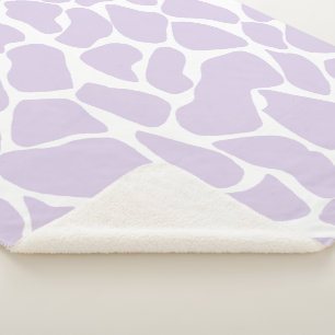 Pastel Lavendel Safari Giraffe Babykamer Sherpa Deken