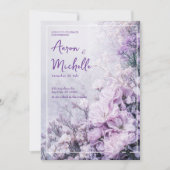 Pastel Lavendel Sering Bloem Lentewedding Kaart (Voorkant)