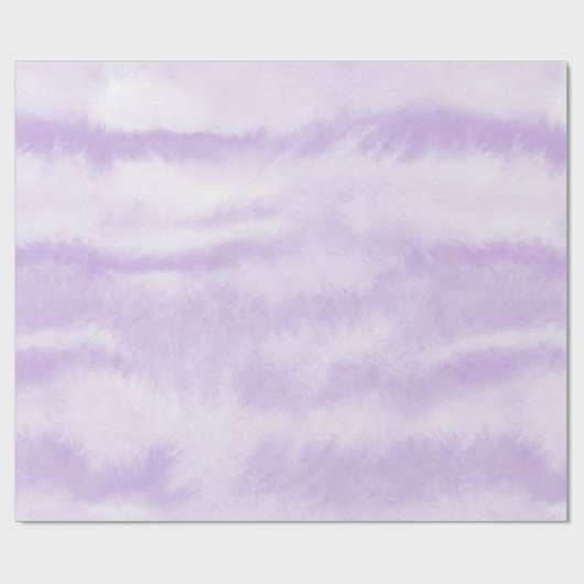 Pastel Lavendel Tie-Dye Watercolor Effect Cadeaupapier (Vlak)