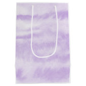 Pastel Lavendel Tie-Dye Waterverfeffect Medium Cadeauzakje (Achterkant)