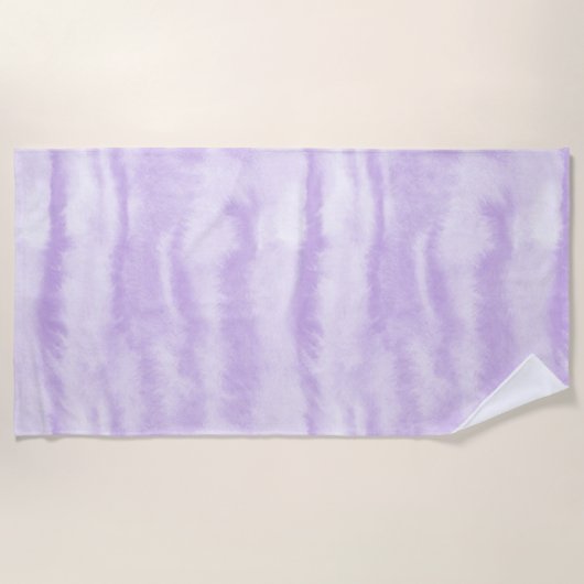 Pastel Lavendel Tie-Dye Waterverfeffect Strandlaken (Voorkant)