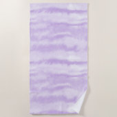 Pastel Lavendel Tie-Dye Waterverfeffect Strandlaken (Voorkant)