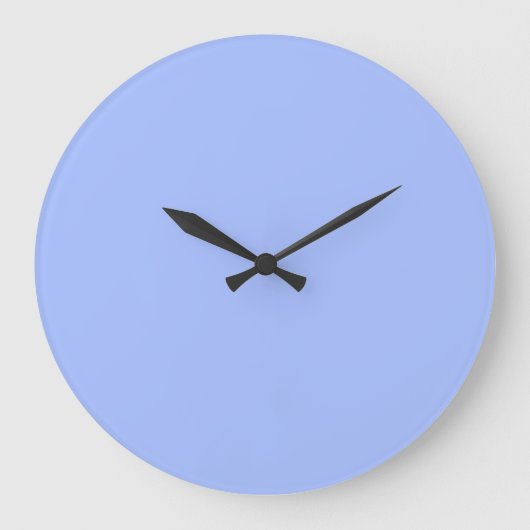 Pastel Lavendelblauw Grote Klok (Voorkant)