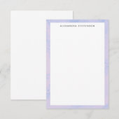 Pastel Lavender Abstract vloeibare inkt op maat Notitiekaartje (Voorkant / Achterkant)