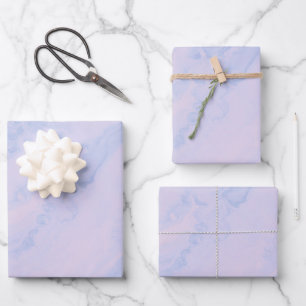 Pastel Lavender Abstracte Vloeibaar Inktpatroon Inpakpapier Vel