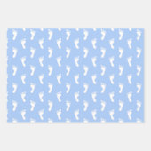 PASTEL LAVENDER BLAUW GROENE ROWS OF BABY FEET INPAKPAPIER VEL (Voorkant 2)