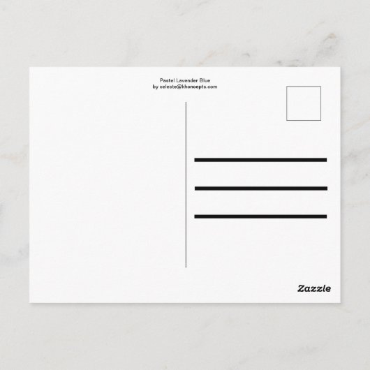 Pastel Lavender Blue Briefkaart (Achterkant)