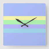 Pastel Lavender Blue Vierkante Klok (Voorkant)