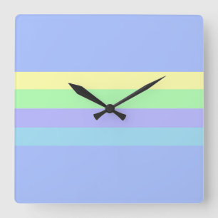 Pastel Lavender Blue Vierkante Klok