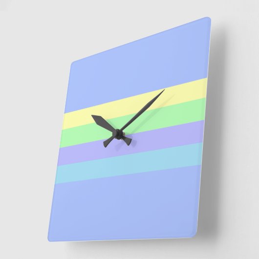 Pastel Lavender Blue Vierkante Klok (Hoek)