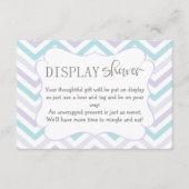 Pastel Lavender en Aqua Zig Zag Baby Informatiekaartje (Voorkant)