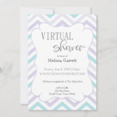 Pastel Lavender en Aqua Zig Zag Baby Virtual Invi (Voorkant)