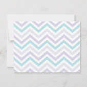 Pastel Lavender en Aqua Zig Zag Baby Wishes (Achterkant)