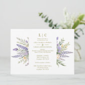 Pastel Lavender Flowers & Greenery Elegant Spring  Kaart (Staand voorkant)