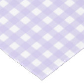 Pastel Lavender Gingham Controleert patroontablet Tafelkleed (Gekanteld)