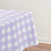 Pastel Lavender Gingham Controleert patroontablet Tafelkleed (Voorbeeld)
