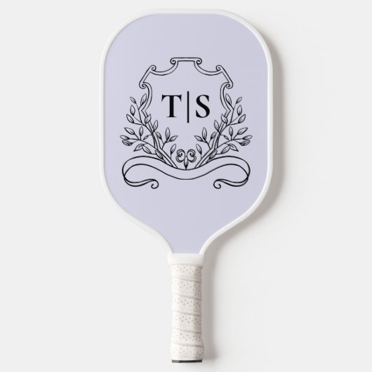 Pastel Lavender Lilac Monogram Initial Classic Pickleball Paddle (Voorkant)