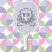 Pastel Lavender Lilac Monogram Initial Classic Pickleball Paddle