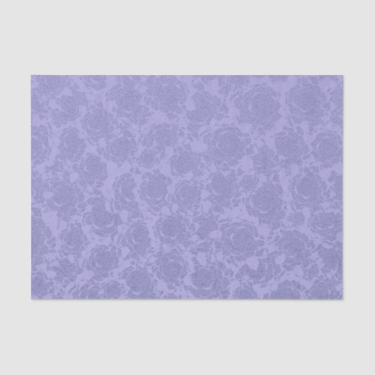 Pastel Lavender Paars Floral Succulent Patroon Tissuepapier (Voorkant)