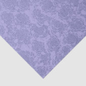 Pastel Lavender Paars Floral Succulent Patroon Tissuepapier (Detail)
