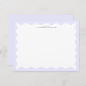 Pastel Lavender Wavy Frame Note Card Kaart (Voorkant / Achterkant)