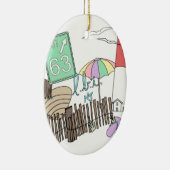 Pastel LBI Love Collage Keramisch Ornament (Rechts)