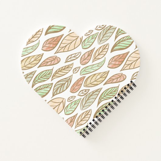 Pastel Leaf Drift  Notitieboek (Achterkant)