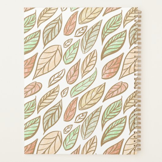 Pastel Leaf Drift Planner (Achterkant)