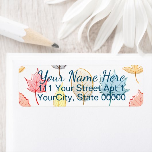 Pastel Leaves Etiket (Insitu)