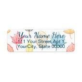 Pastel Leaves Etiket (Voorkant)