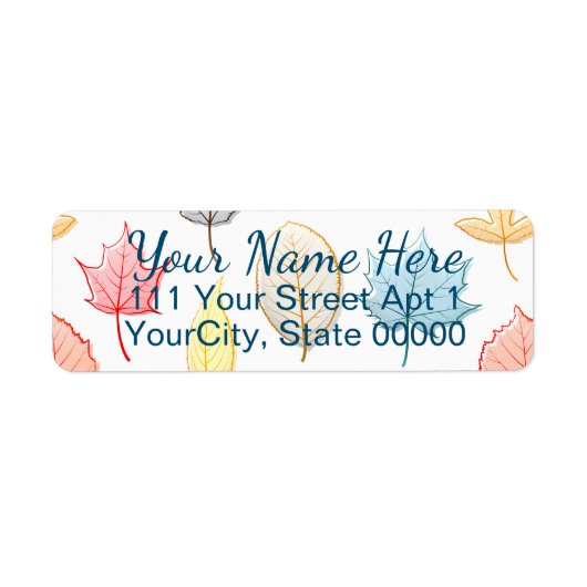 Pastel Leaves Etiket (Voorkant)