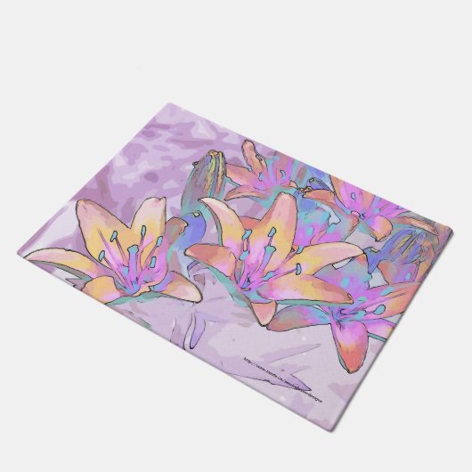 Pastel Lelie Liefde Deurmat (Schuin)