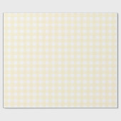 Pastel Lemon Gingham Wrapping Paper Cadeaupapier (Vlak)
