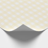 Pastel Lemon Gingham Wrapping Paper Cadeaupapier (Hoek)