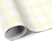 Pastel Lemon Gingham Wrapping Paper Cadeaupapier (Rol Hoek)
