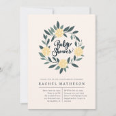 Pastel Lemon krans baby shower Kaart (Voorkant)