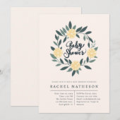 Pastel Lemon krans baby shower Kaart (Voorkant / Achterkant)