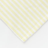 Pastel Lemon Yellow and White Stripes Bleek Geel Fleece Deken (Hoek)